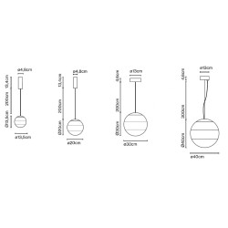 suspension design boule verre