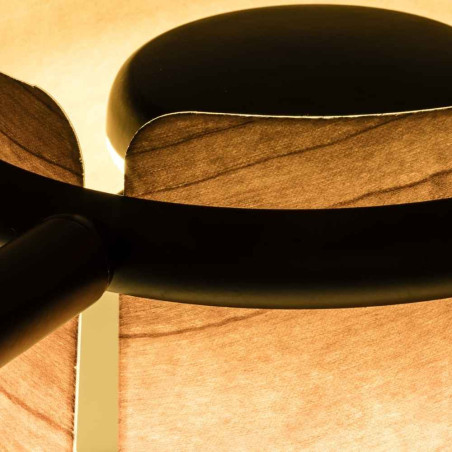 lampe LOOP LED réglable avec écran en bois