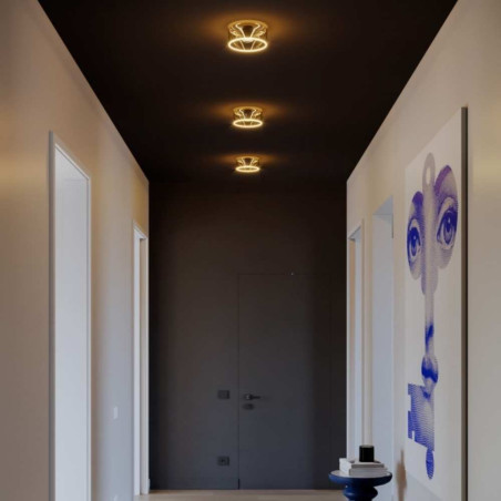 Plafonnier noir Ghost smoky fixé au plafond