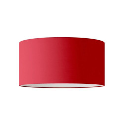Abat-jour cylindrique rouge tissu