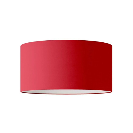 Abat-jour cylindrique rouge tissu