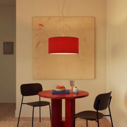 abat-jour rouge XXL suspension