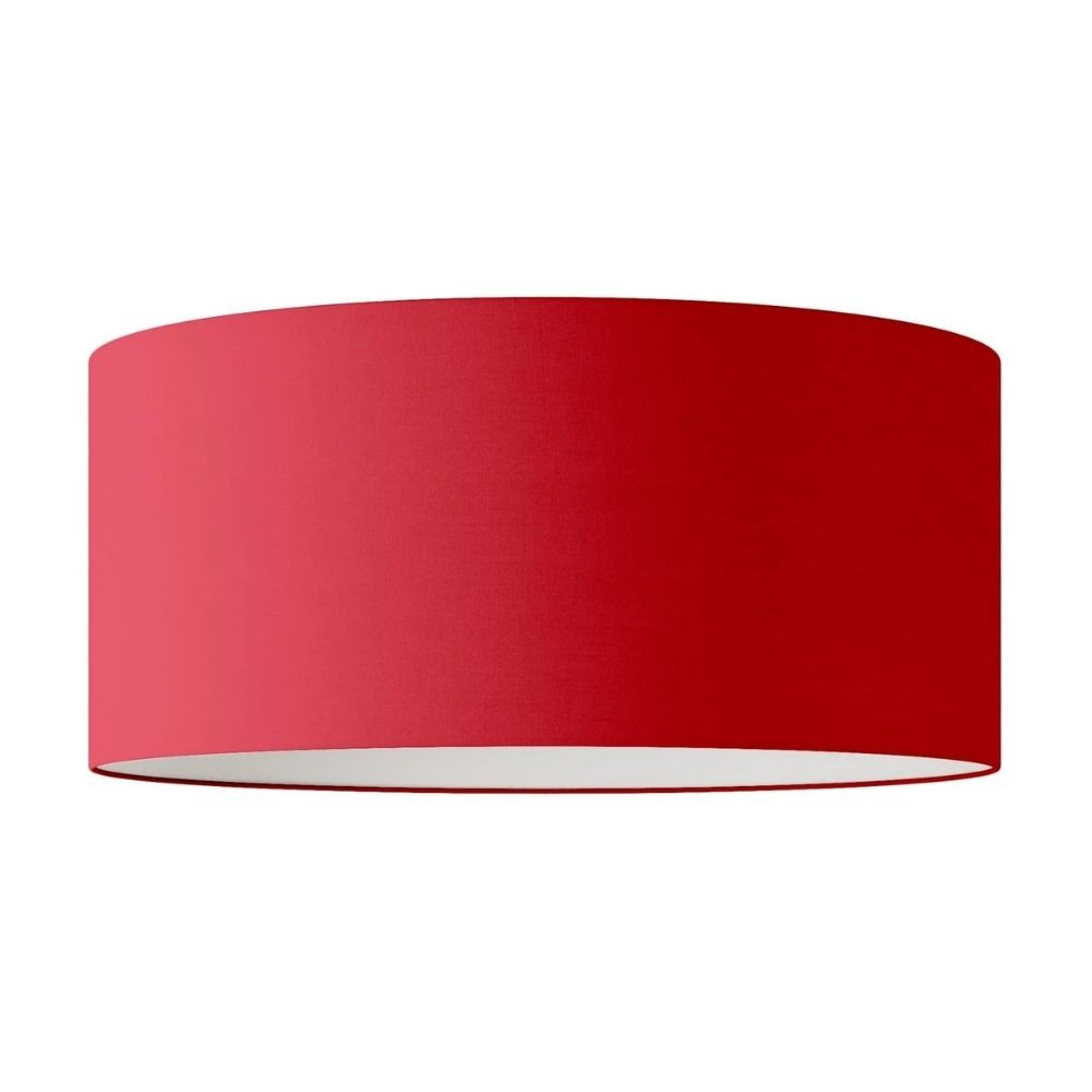 grand abat-jour rouge cylindrique