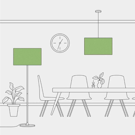 Abat-jour pistache pour lampe de table