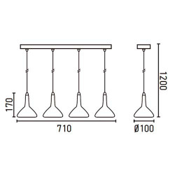 Suspension rampe dimensions