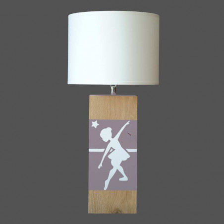 Lampe gris taupe danseuse 