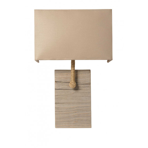 Applique Murale En Bois Vieilli Avec Abat Jour Taupesur Lampe Avenue