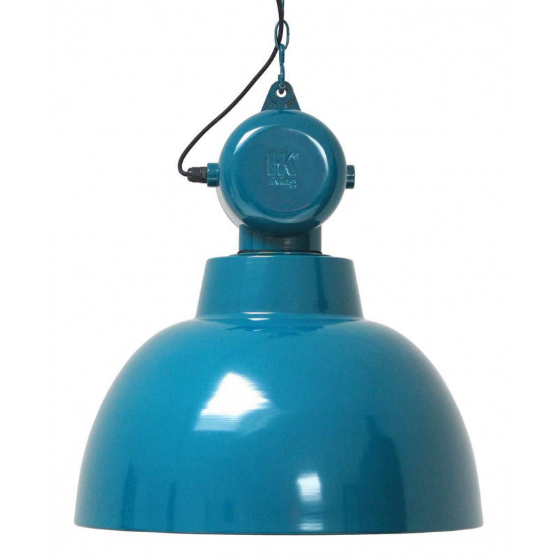 Grande suspension bleue design industriel Grande suspension bleue design industriel