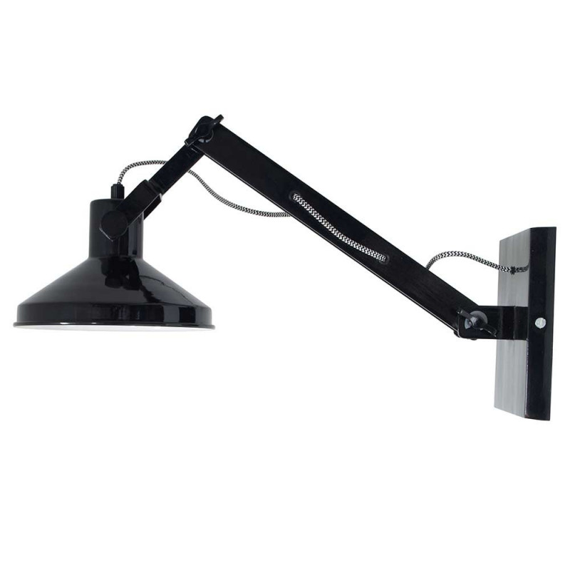 Applique articulée noire esprit loft Lampe Avenue