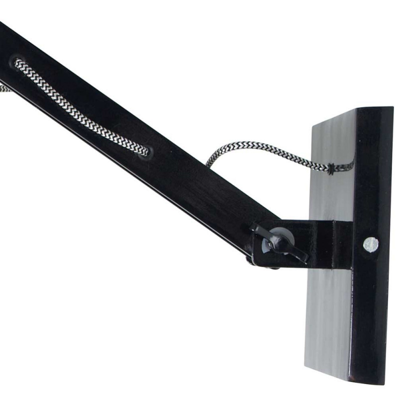 Applique articulée noire esprit loft Lampe Avenue