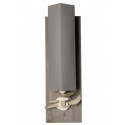 Applique murale bois et galets abat jour gris