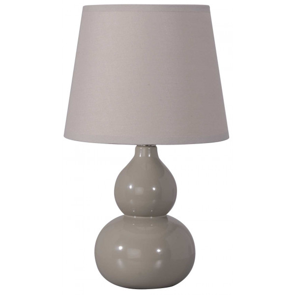 Cher Taupe Pas Lampe Coton En Et Abat Céramique Couleur Jour H9IW2DEY
