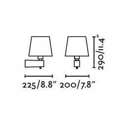 Applique nickel abat-jour blanc dimensions