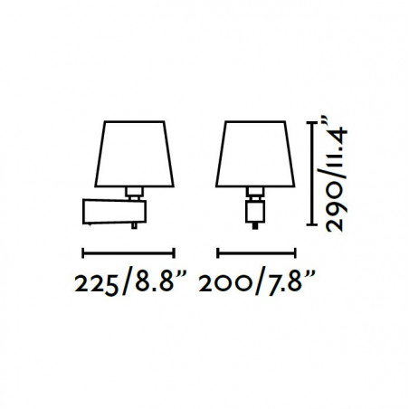 Applique nickel abat-jour blanc dimensions