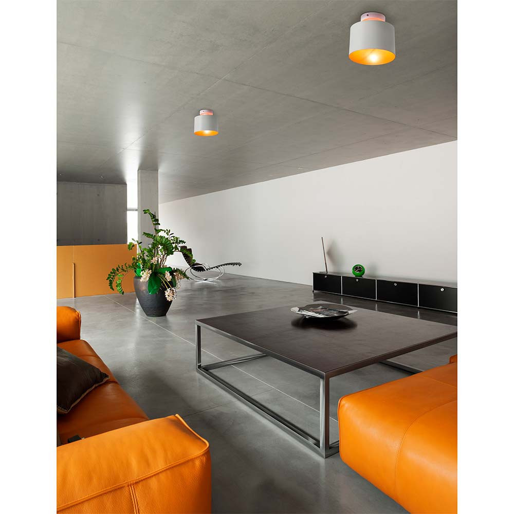 Suspension blanche et orange