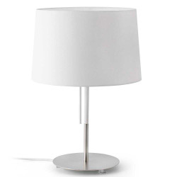 Lampe à poser abat jour blanc