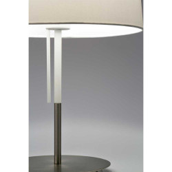 Lampe chromée abat-jour blanc