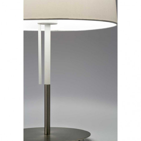 Lampe chromée abat-jour blanc