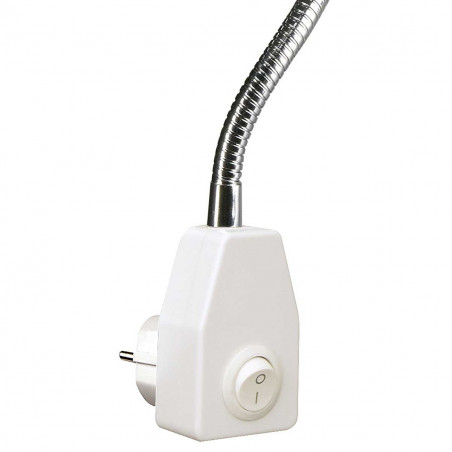 Lampe flexible LED sur prise murale avec interrupteur - Lampe Avenue