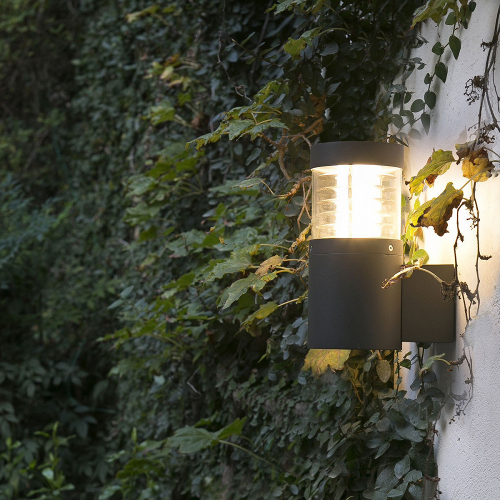 Applique jardin led grise