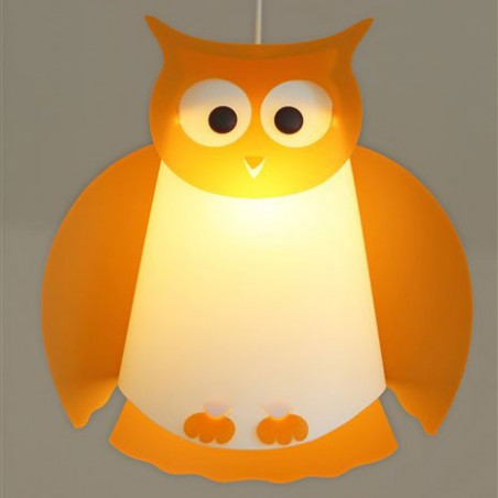 lampe hibou orange