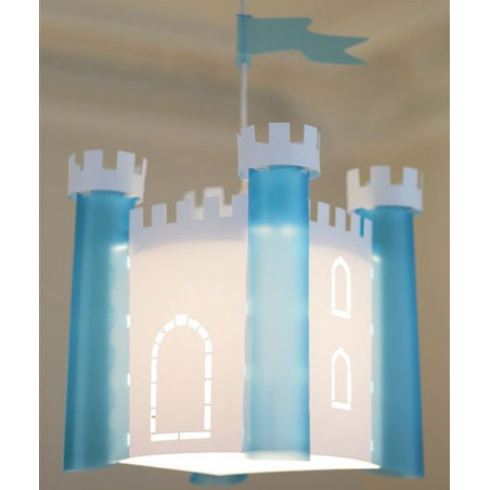 luminaire chateau fort bleu