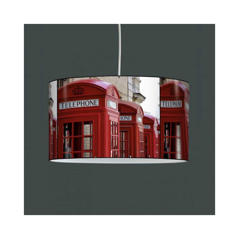 Lampe cabine telephone rouge