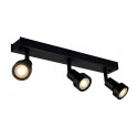 PURI 3 plafonnier noir mat GU10 max 3x50W anneau déco inclus