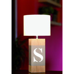 Lampe chevet en bois L34 - personnalisable