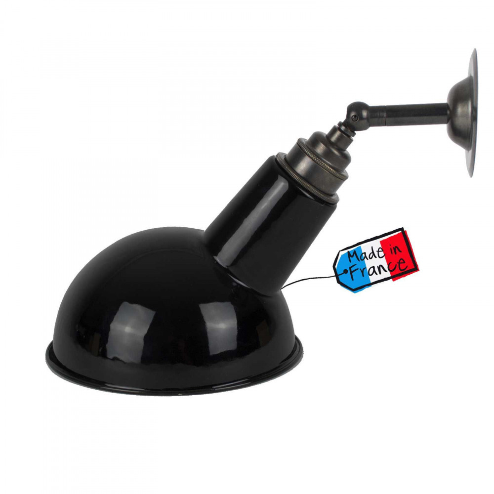 Applique atelier émail noir et blanc